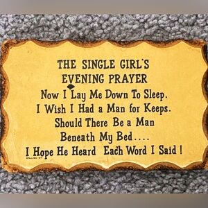 Vintage Wooden Plaque with Prayer